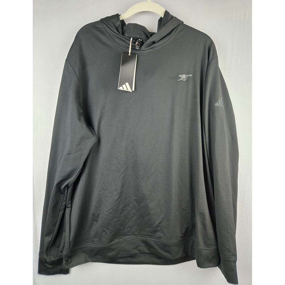 Adidas Arsenal FC Ultimate Elevated Hoodie Mens Medium Black JF4923 Soccer
